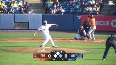 Wehiwa Aloy singles on a sharp line drive to right fielder Teo Banks. Ike Irish scores.