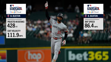 Byron Buxton's leadoff homer travels 428 feet