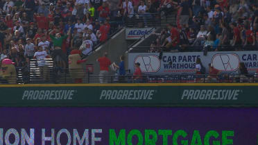Australian fan catches Curtis Mead's home run