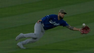 Andy Pages' acrobatic catch