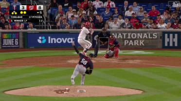 Nationals score two on errant throw