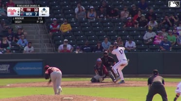 Brandon Winokur singles on a ground ball to left fielder Marcus Lee Sang. Garrett Spain scores.