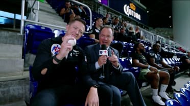 Tyler Clark discusses catching home run, Thunderbirds