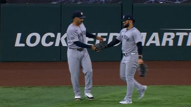 Jasson Domínguez avoids collision with Trent Grisham 