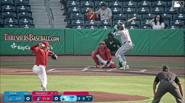 Luis Cova singles on a fly ball to right fielder Jonathan Hogart. Luis Arana scores.
