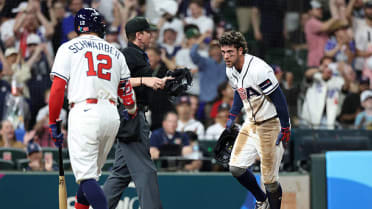 Ernie Clement scores on a wild pitch