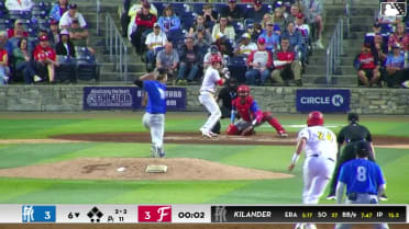 Eli Willits singles on a ground ball to right fielder Skylar King. Rafael Ramirez Jr. scores. Juan Cruz scores. Jordan Williams to 3rd.