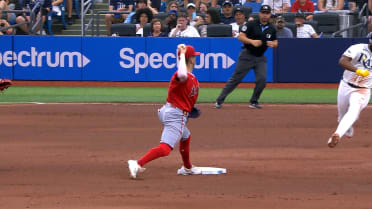 Rays safe at first and second after challenge