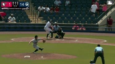 Alexander Frias singles on a ground ball to center fielder Anthony Huezo. Luis Lameda scores. Kevin Garcia to 3rd. Alexander Frias to 2nd.