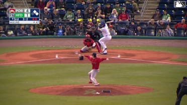 Cole Messina singles on a soft fly ball to left fielder Will Turner. GJ Hill scores. Andy Perez to 3rd.