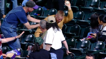 Fan makes incredible leaping catch
