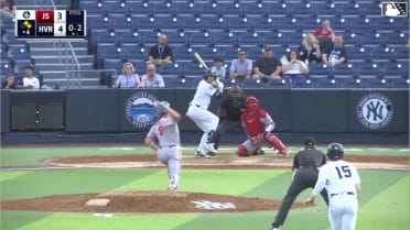Kaeden Kent singles on a line drive to right fielder Manolfi Jimenez. Camden Troyer scores. Luis Durango to 2nd.