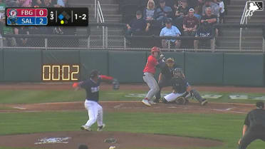 Eli Willits singles on a line drive to left fielder Andrews Opata. Nick Peoples scores.