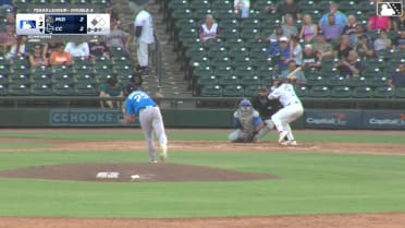 Walker Janek homers (6) on a line drive to left field. Trevor Austin scores.