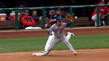 Jacob Young called safe at first after review