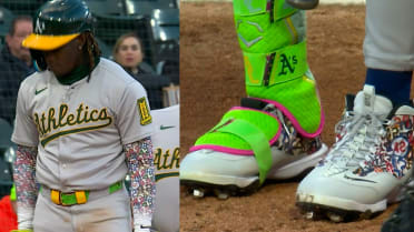 Lawrence Butler wears Jackie Robinson Day gear