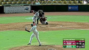 Adel Dilone strikes out his fifth and final batter