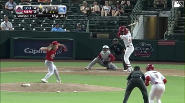 Joshua Báez doubles (10) on a ground ball to left fielder Héctor Rodríguez. Jeremy Rivas scores.