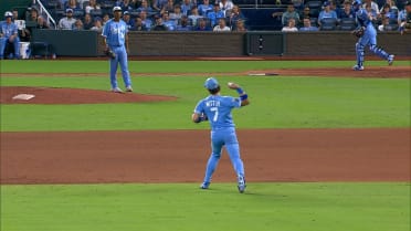 Bobby Witt Jr.'s backhand grab and strong throw