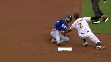 Freddy Fermin nabs Andy Pages at second base