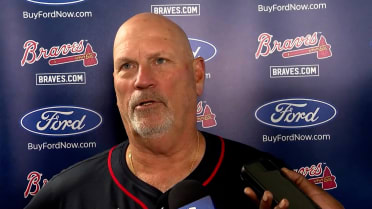 Brian Snitker discusses his ejection, 12-1 victory