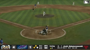 Josh Adamczewski singles on a ground ball to right fielder Colby Shade. Braylon Payne scores.