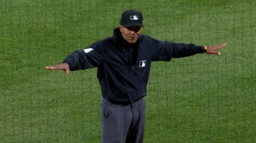 Tyrone Taylor steals after a review 