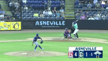 Caden Powell homers (14) on a fly ball to left center field.