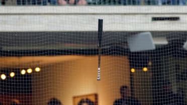Vladimir Guerrero Jr.'s bat gets stuck in netting
