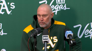 Mark Kotsay discusses the Athletics' 18-3 loss