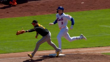 Carson Benge is safe at first base after a challenge