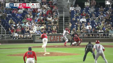 Bryan Rincon doubles (22) on a fly ball to left fielder Ahbram Liendo. Bryson Ware scores.