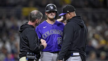Hunter Goodman leaves game after Hit By Pitch 