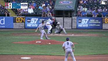 Jose Escobar homers (5) on a fly ball to right center field.