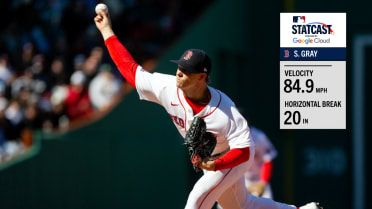 Sonny Gray's horizontal break, velocity on strikeouts