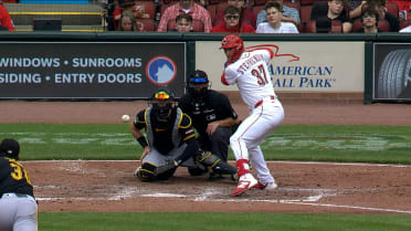 Tyler Stephenson's first hit of the year