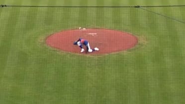 Jefry Yan celebrates after strikeout 