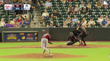 Brandon Winokur singles on a ground ball to center fielder Paxton Kling. Khadim Diaw scores.