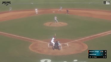 Carter Graham singles on a ground ball to left fielder Isaiah Drake, deflected by third baseman Jhonny Severino. Tai Peete scores.