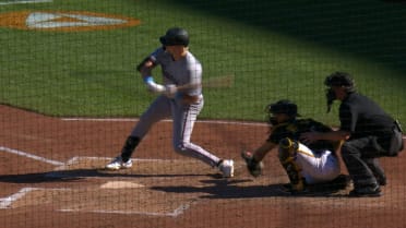 Kyle Stowers hit by pitch after review