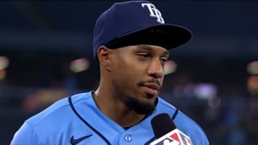 Chandler Simpson reacts to second career 4-hit game