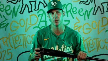 A's players discuss custom bats for Players Weekend