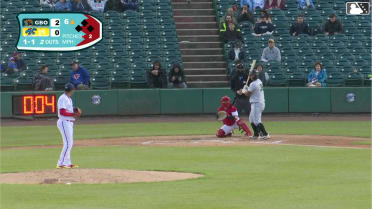 Axiel Plaz homers (6) on a fly ball to center field.