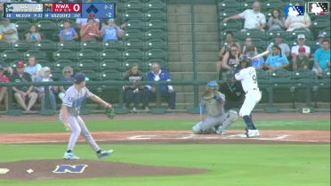 Daniel Vazquez homers (3) on a fly ball to center field.