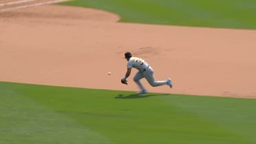 Nick Gonzales makes a diving play