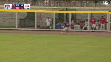 Justin Gonzales throws out a runner