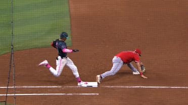 Angels get the out at first following a review