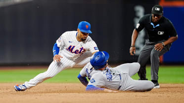 Freddie Freeman steals second base after a review