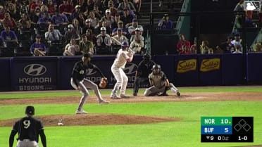 Sean Keys homers (8) on a fly ball to right field.