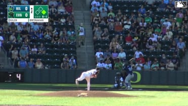 Yassel Soler doubles (13) on a sharp fly ball to center fielder Lisbel Diaz. José Mejía scores.